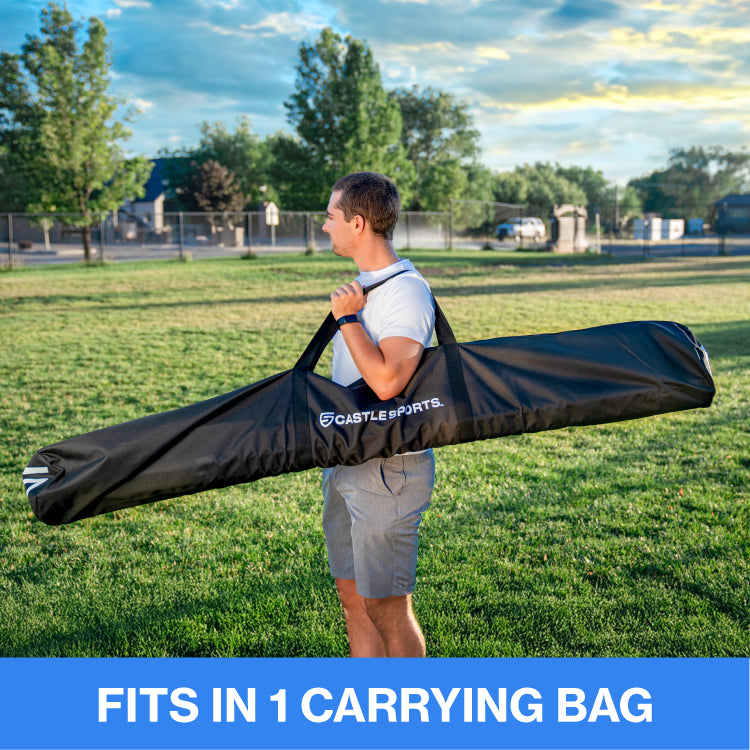 A man carrying a 9 Square in a bag