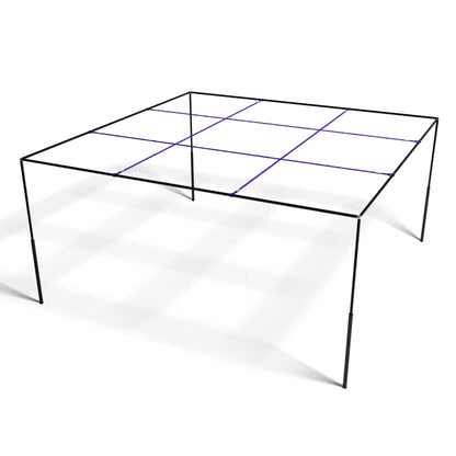 9 Square Set: Black Anodized with Purple Straps