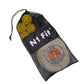 mesh bag with pickleball paddles and wiffle balls