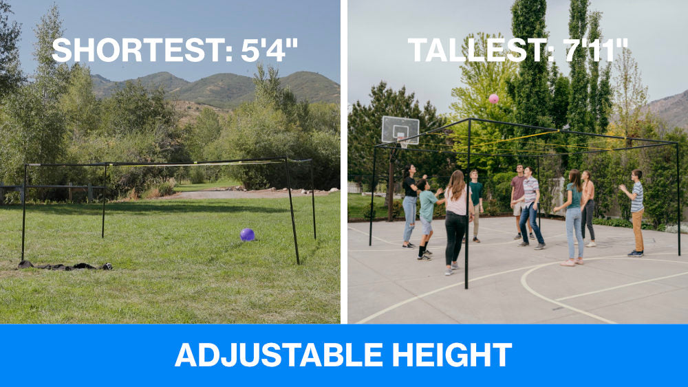 adjustable height 9 square game outdoors